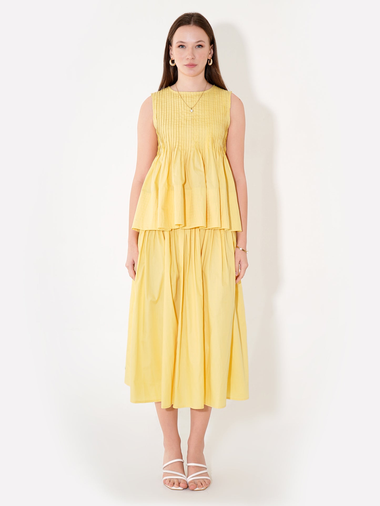 Daffodil Pleated Coord Set