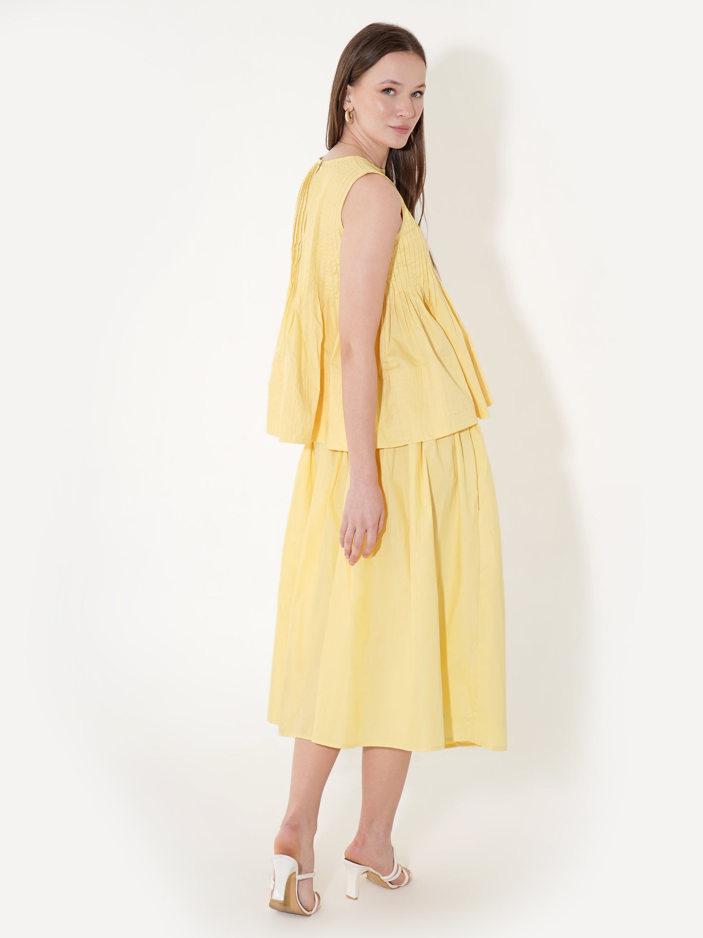Daffodil Pleated Coord Set