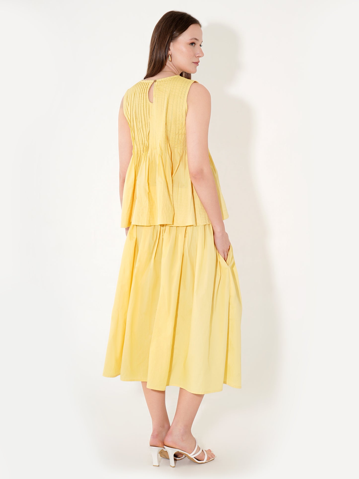 Daffodil Pleated Coord Set
