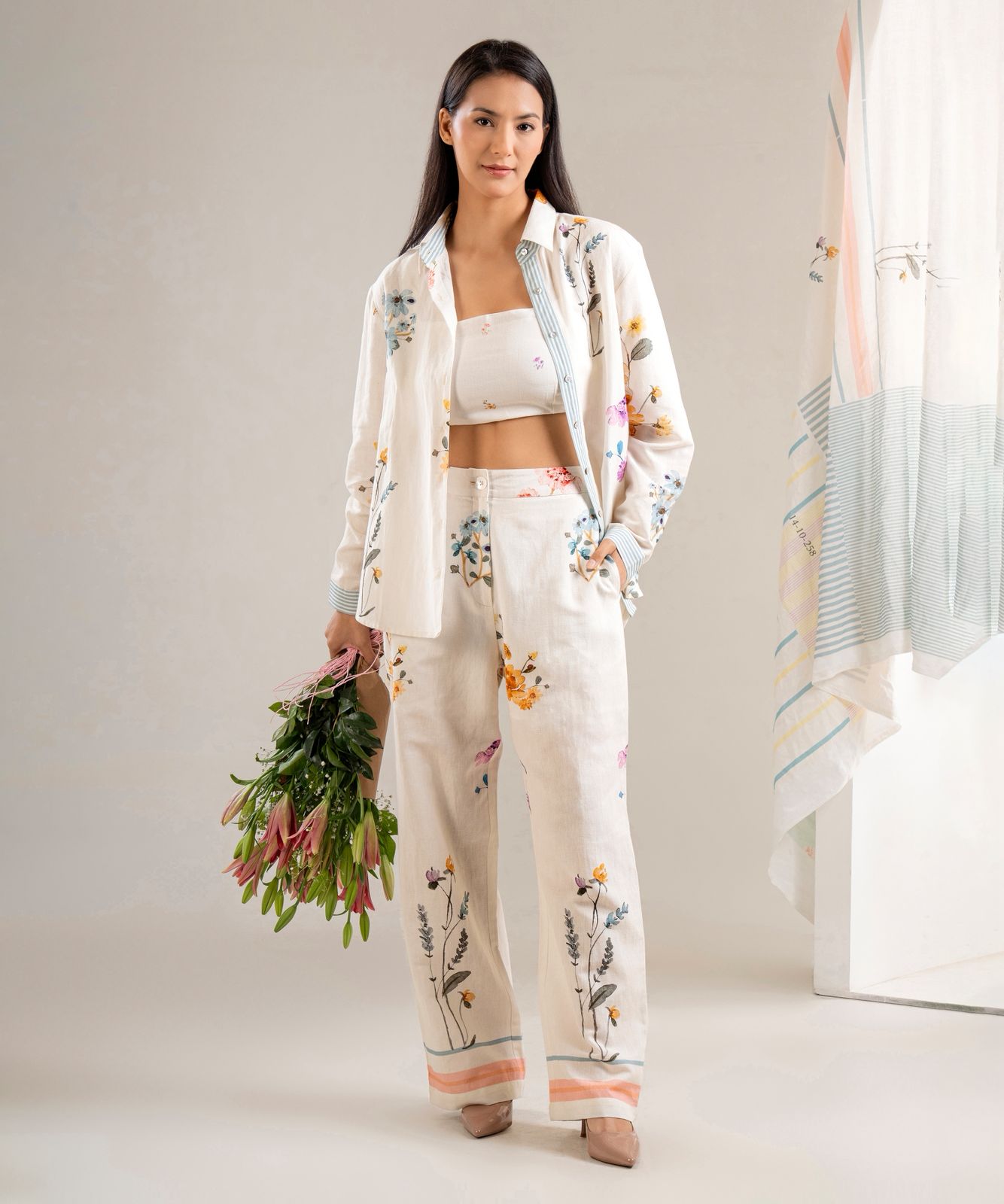 The Girona Co-ord Set (Ivory)