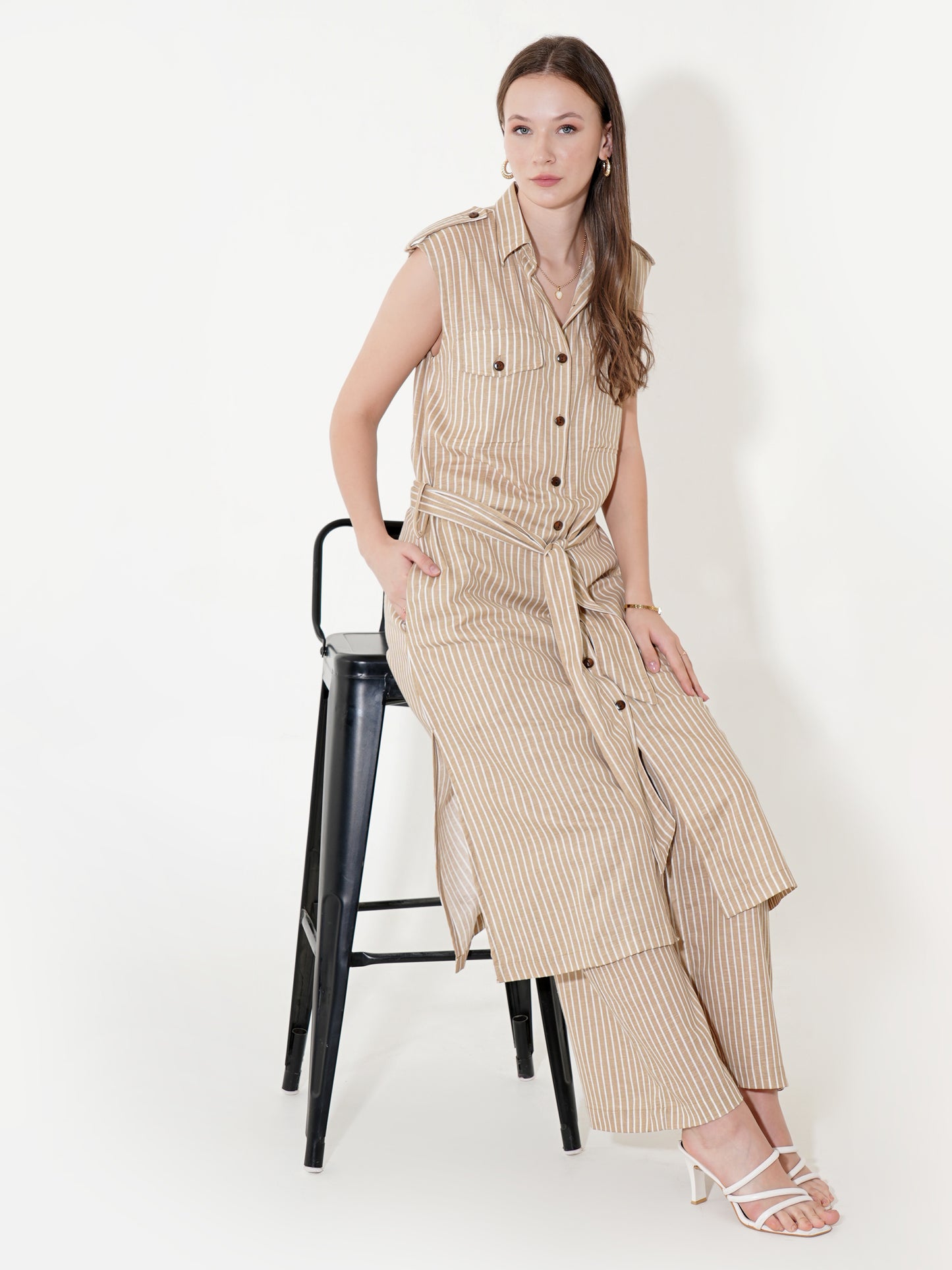 Cinnamon Stripe Coord Set