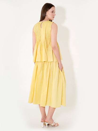 Daffodil Pleated Coord Set