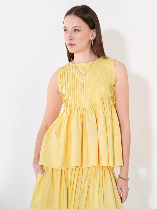 Daffodil Pleated Coord Set